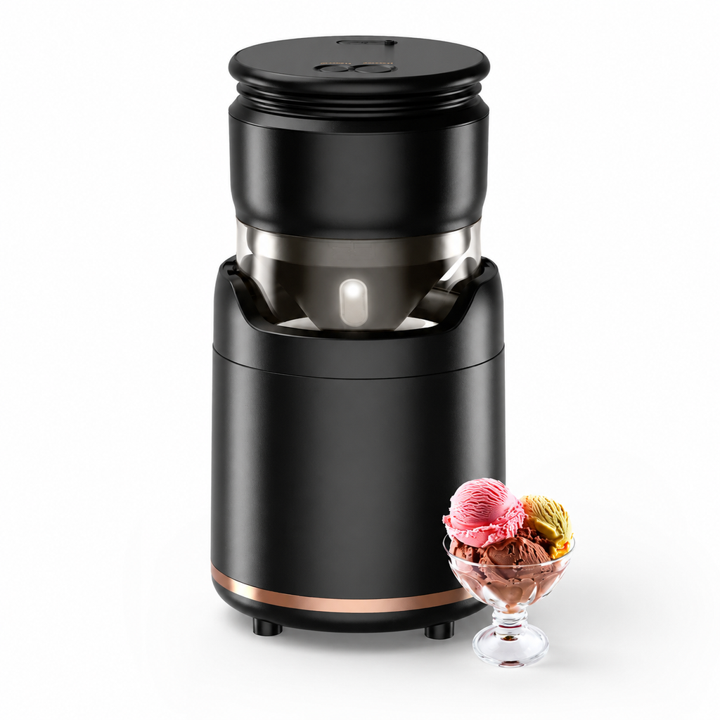 Homemade Delights | Portable Ice Cream Maker with Automatic Operation | Compact Design for Effortless Frozen Treats