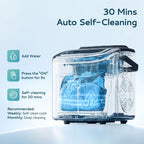 Portable Ice Maker | Countertop Bullet Ice Machine with Fast Production | Compact Design for Home and Outdoor Use