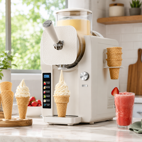 Versatile Frozen Treat Maker | 2-in-1 Ice Cream & Slush Machine for Quick Desserts